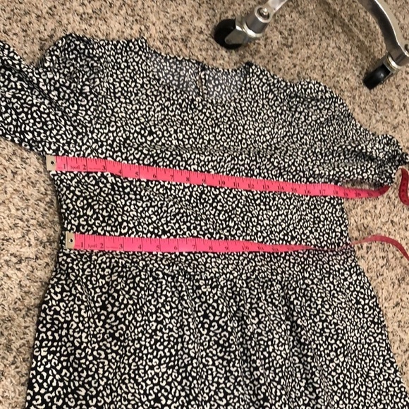 Francesca’s Collection Midi Dress Size Medium Black Leopard Animal Print - Picture 6 of 8